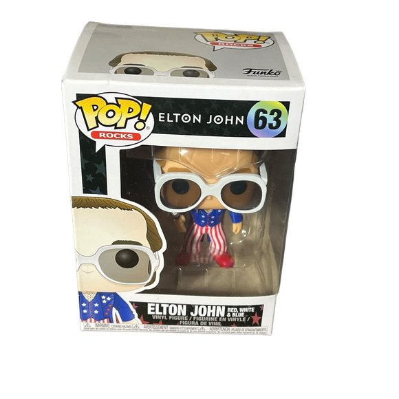Funko Pop Rocks #63 Elton John Red White & Blue Vinyl Figure